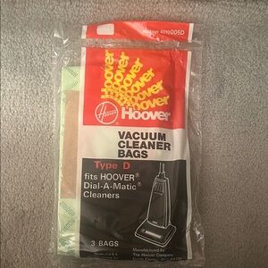 Hoover Type D Vacuum Cleaner Bags,
Package 4010OO5D